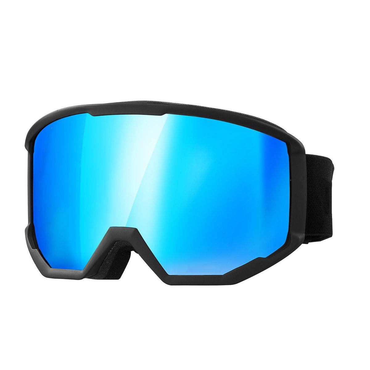 Ski Goggles, Cylindrical Lens with Ice Blue Revo Coating, OTG Anti fog Snow Goggles for Men Women Youth, TPU Frame & Ventilation Structure, Suitable for Skiing, Skating, Snowboarding, Cycling