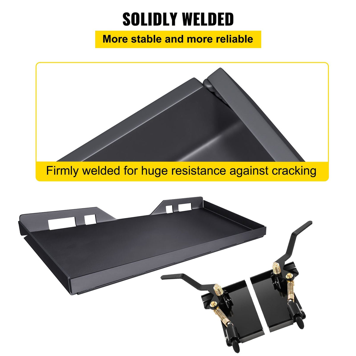 Skid Steer Attachment 3/8in Skid Steer Quick Attach Plate 85LBS Skidsteer Attachment 18.5\" Height Quick Attach Skid Steer Attachments for Buckets, Plows, Forks
