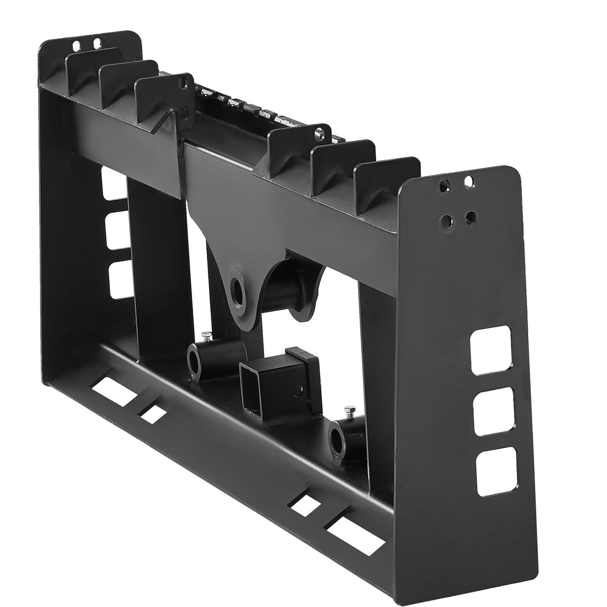 Skid Steer Pallet Frame, 4000 lbs Rated Load Capacity, 45-inch Pallet Fork Frame Attachments with 2-inch Hitch Receiver & Spear Sleeves, Fit for Loaders Tractors Quick Attach Mount, Frame Only