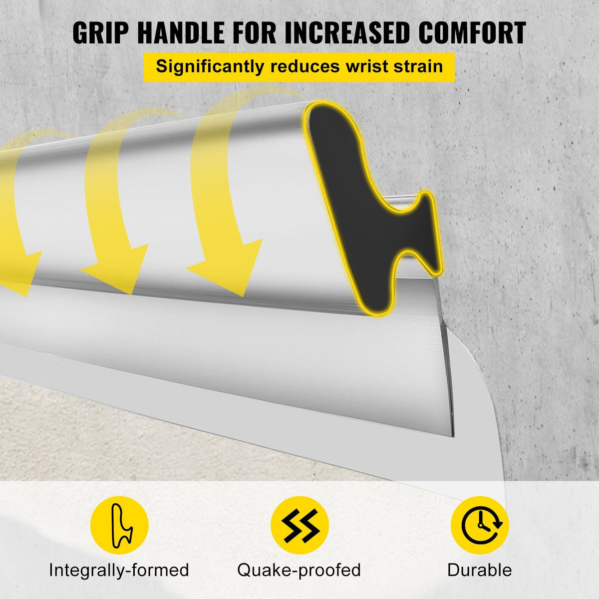 Skimming Blade,32 inch Smoothing Knife, European Stainless Steel Construction Knife, Aluminum Blade Profile Smoothing Knockdown Spatula for Gyprock/Drywall/Wall-Board