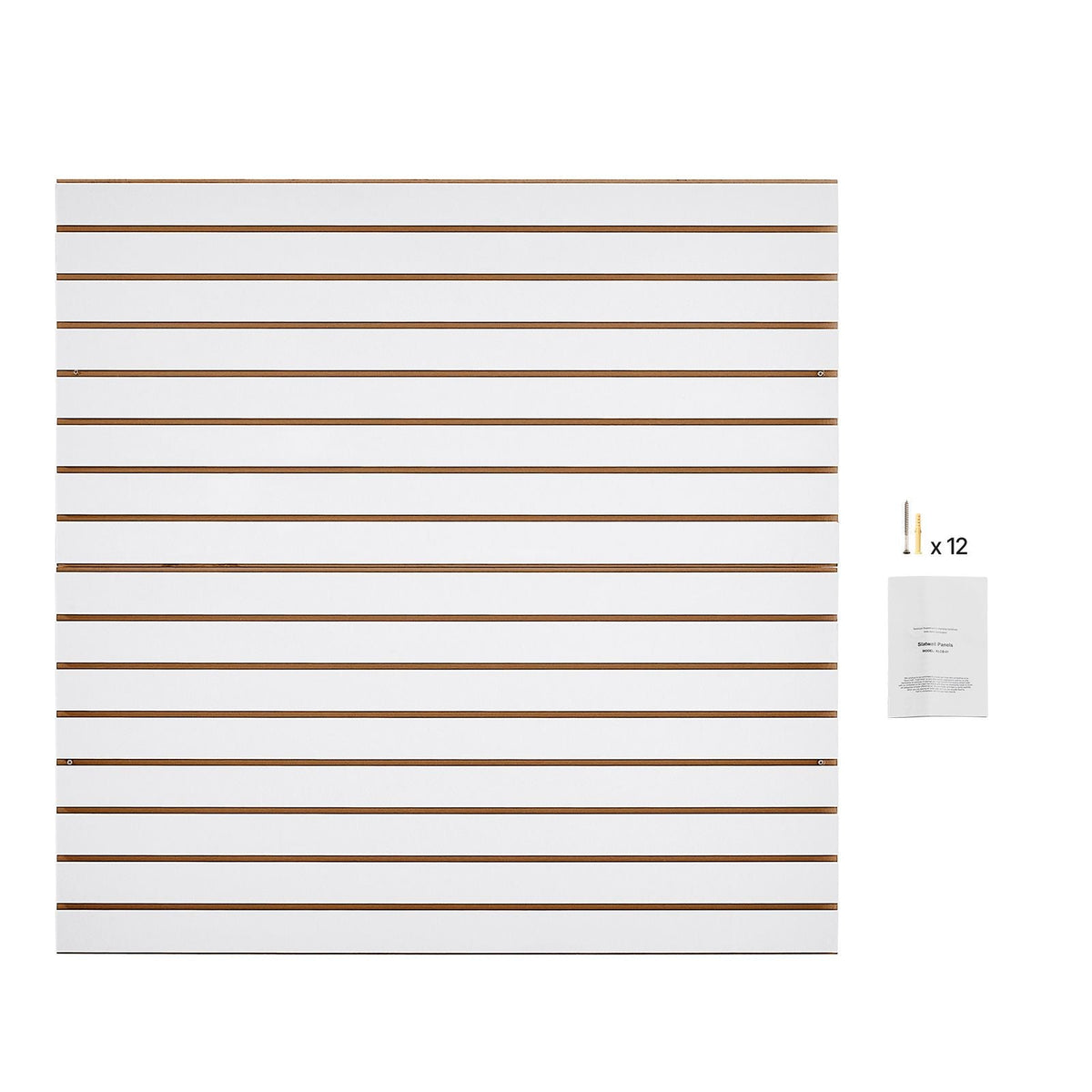 Slat Wall Paneling, 4 x 4 ft, MDF Garage Slatwall with Modular Design, White Slat Wall Easy-to-Install Adjustable Slatwall Panel with Coupling Structure & DIY Cutting, Fits for Storage & Display