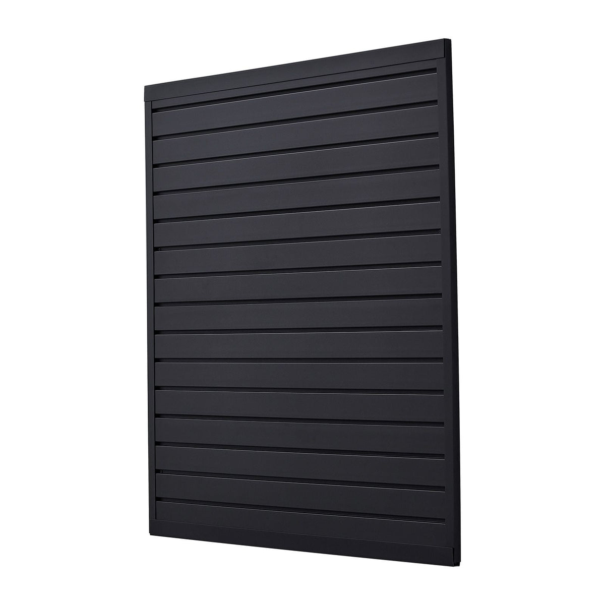 Slat Wall Paneling, 4 x 4 ft, PVC Garage Slatwall with Modular Design, Black Slat Wall Easy-to-Install Adjustable Slatwall Panel with Coupling Structure & DIY Cutting, Fits for Storage & Display