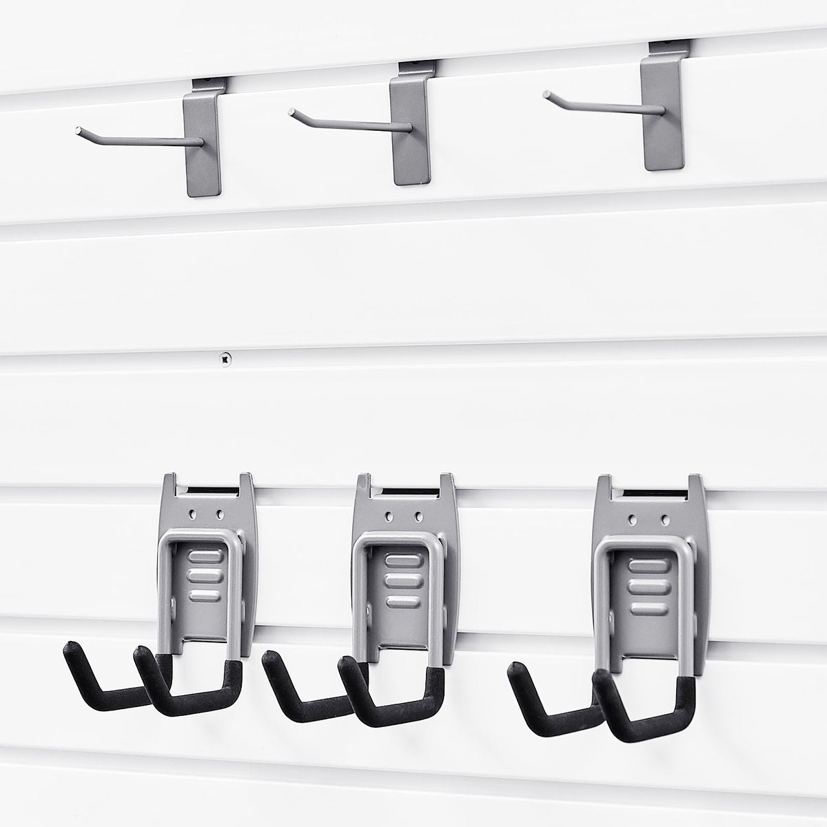 Slat Wall Paneling, 8 x 4 ft, PVC Garage Slatwall with Modular Design, White Slat Wall Easy-to-Install Adjustable Slatwall Panel with Coupling Structure & DIY Cutting, Fits for Storage & Display