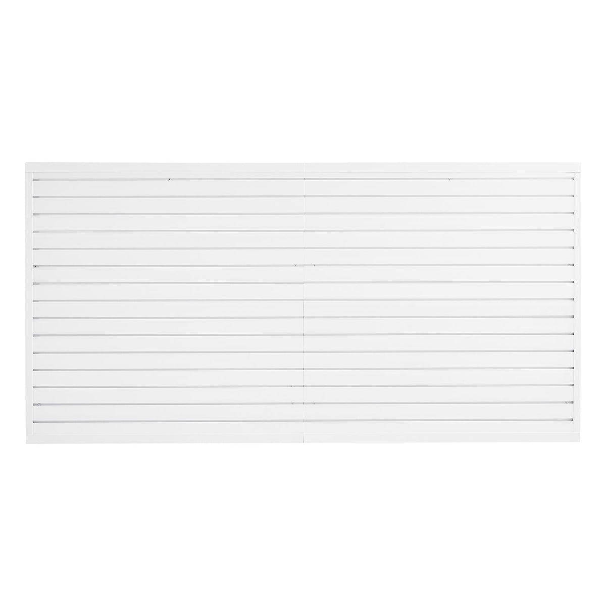 Slat Wall Paneling, 8 x 4 ft, PVC Garage Slatwall with Modular Design, White Slat Wall Easy-to-Install Adjustable Slatwall Panel with Coupling Structure & DIY Cutting, Fits for Storage & Display