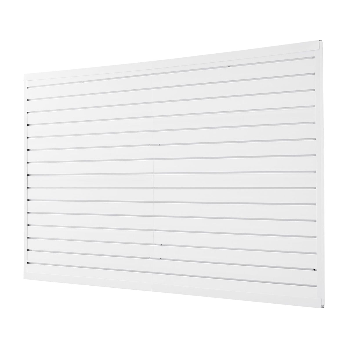 Slat Wall Paneling, 8 x 4 ft, PVC Garage Slatwall with Modular Design, White Slat Wall Easy-to-Install Adjustable Slatwall Panel with Coupling Structure & DIY Cutting, Fits for Storage & Display