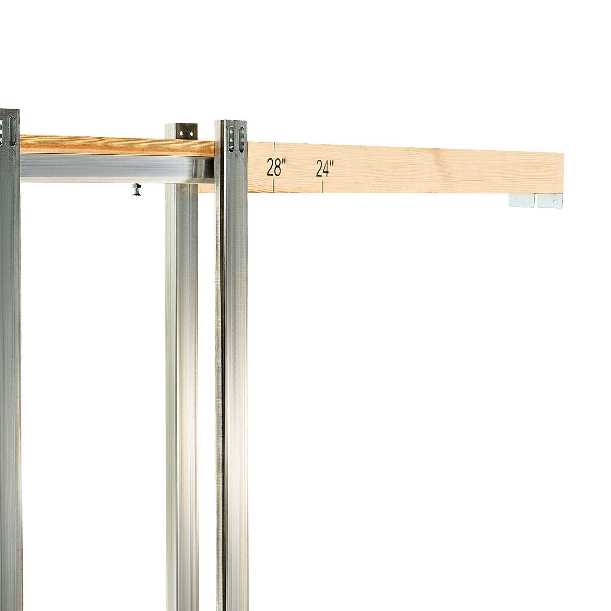 Sliding Pocket Door, 30" x 80", 5-Lite Frosted Glass Single Sliding Door with Hardware Kit, Sturdy Solid Wood & MDF Pocket Doors Slab with Waterproof Surface for Bedroom Kitchen Study Room