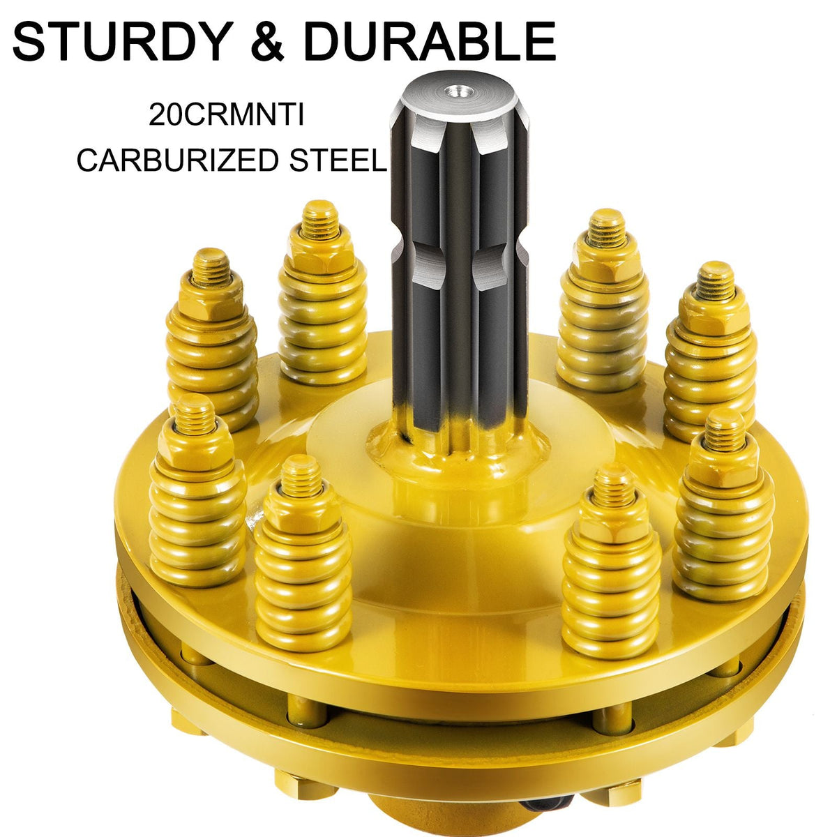Slip Clutch, 1 3/8' PTO Slip Clutch, 6 Spline Ends PTO Friction Clutch, Carburized Steel Tractor Slip Clutch, Adjustable Rotary Cutter Slip Clutch, Yellow PTO Slip Clutch Spline for PTO Shaft