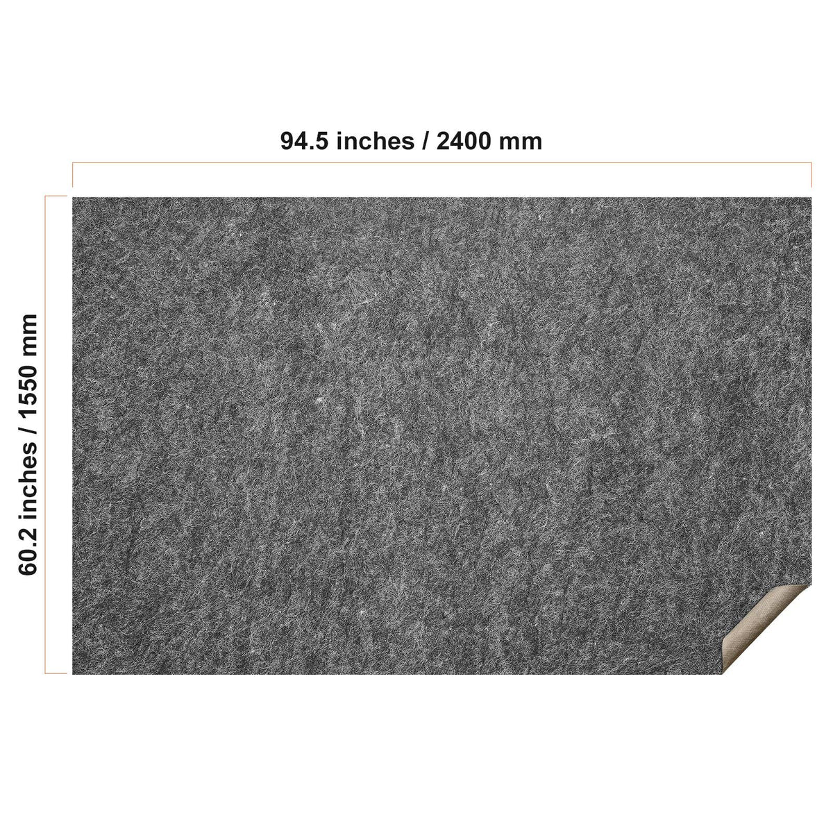 - Slip-Resistant Rug Pad - Protective Cushioning Carpet Pad - 5' x 8' - 1/4"Thick - Dual Surface - Polyester Felt + Latex - Gray - 3-4m² Area Carpet Padding Rug Cushion Safe for All Floors