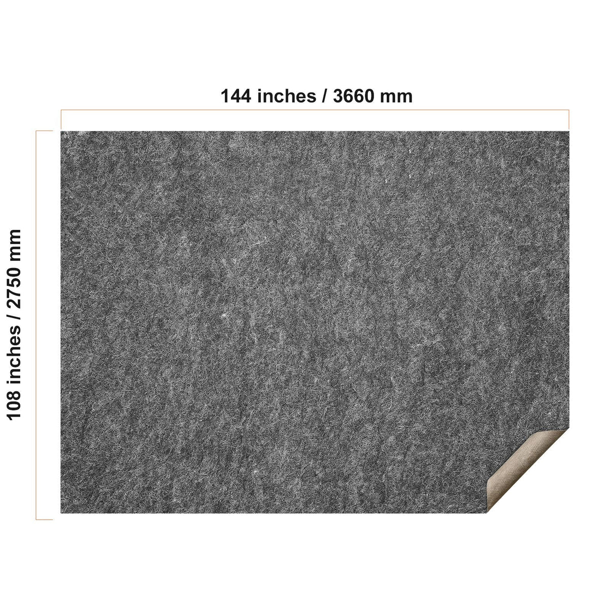 - Slip-Resistant Rug Pad - Protective Cushioning Carpet Pad - 9' x 12' - 1/4"Thick - Dual Surface - Polyester Felt + Latex - Gray - 10-11m² Area Carpet Padding Rug Cushion Safe for All Floors