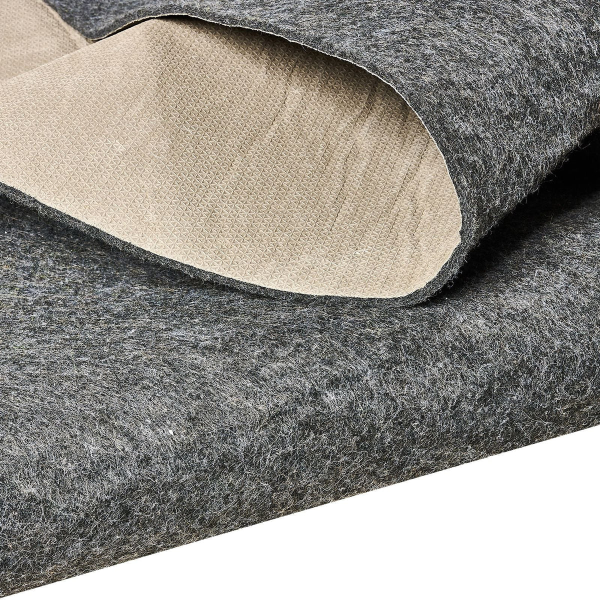 Slip-Resistant Rug Pad, Protective Cushioning Carpet Pad, 2'x8' (7.87' Actual) - 1/4"Thick - Dual Surface - Polyester Felt + Latex, 1-2 m2 Area Carpet Padding Rug Cushion Safe, Grey