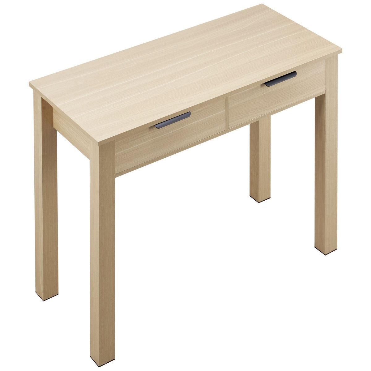 Small Desk with Drawers, Kids Desk for Bedroom, Modern Simple Study Table for Drawing, Reading, Writing, Rectangle MDF Furniture Study Storage Table for Home, Office, Light Wood