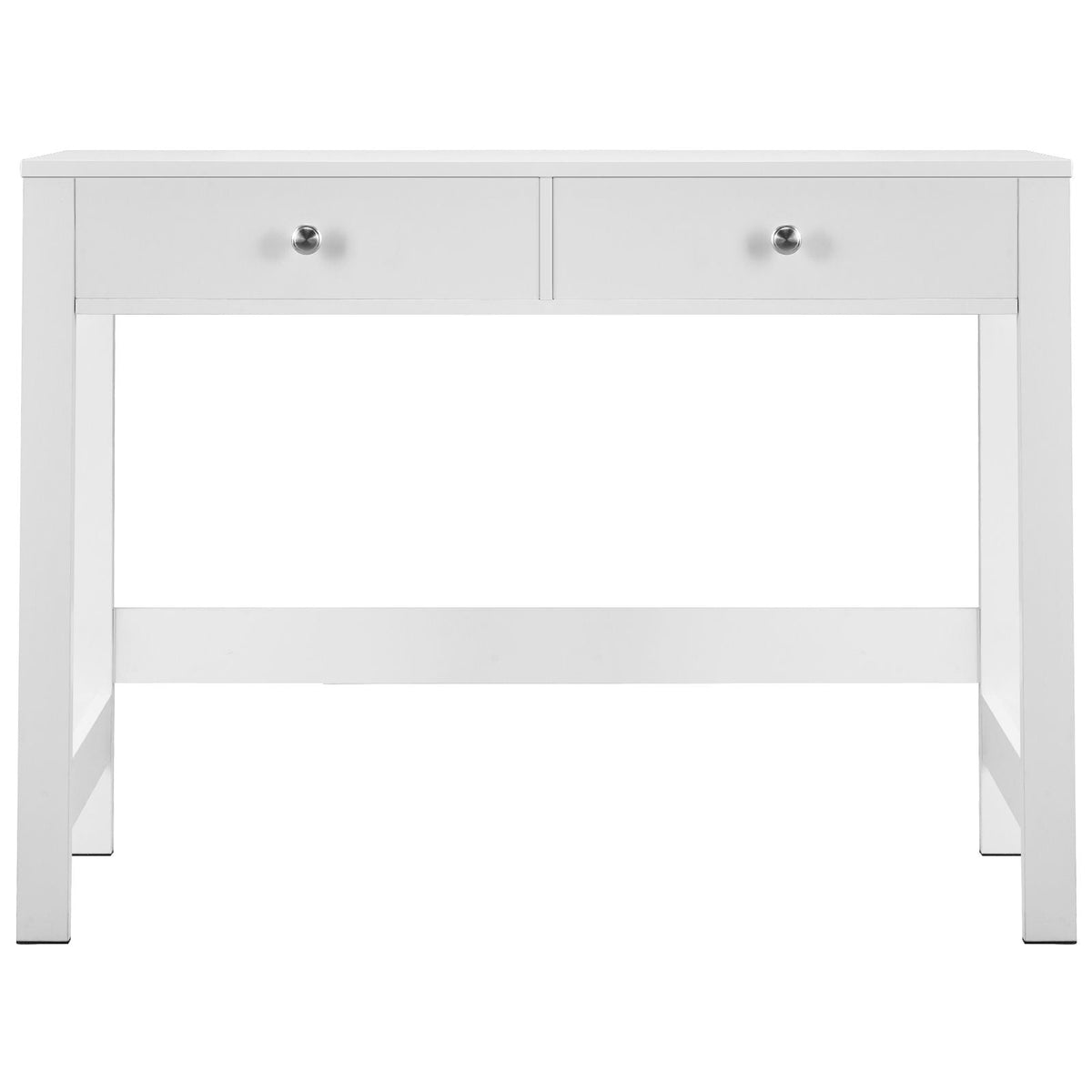 Small Desk with Drawers, Kids Desk for Bedroom, Modern Simple Study Table for Drawing, Reading, Writing, Rectangle MDF Furniture Study Storage Table for Home, Office, White
