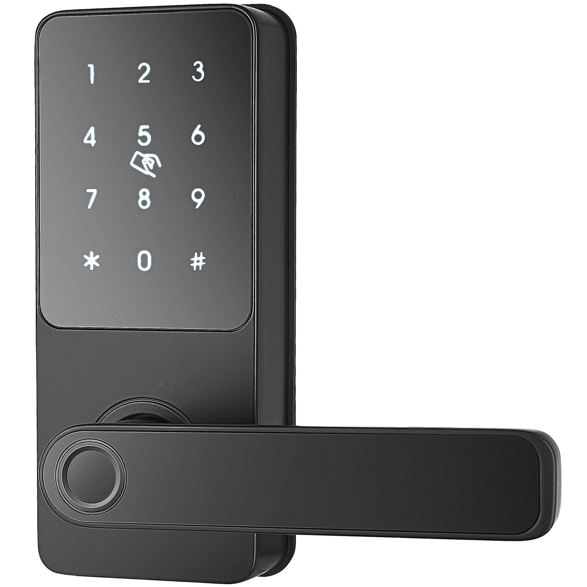 Smart Lock, 5-in-1 Smart Door Knob, Fingerprint Deadbolt with App Control, Bluetooth Smart Lock, Keyless Entry Door Lock with Handle, Biometric Door Lock, Keypad Digital Door Lock for Front Door