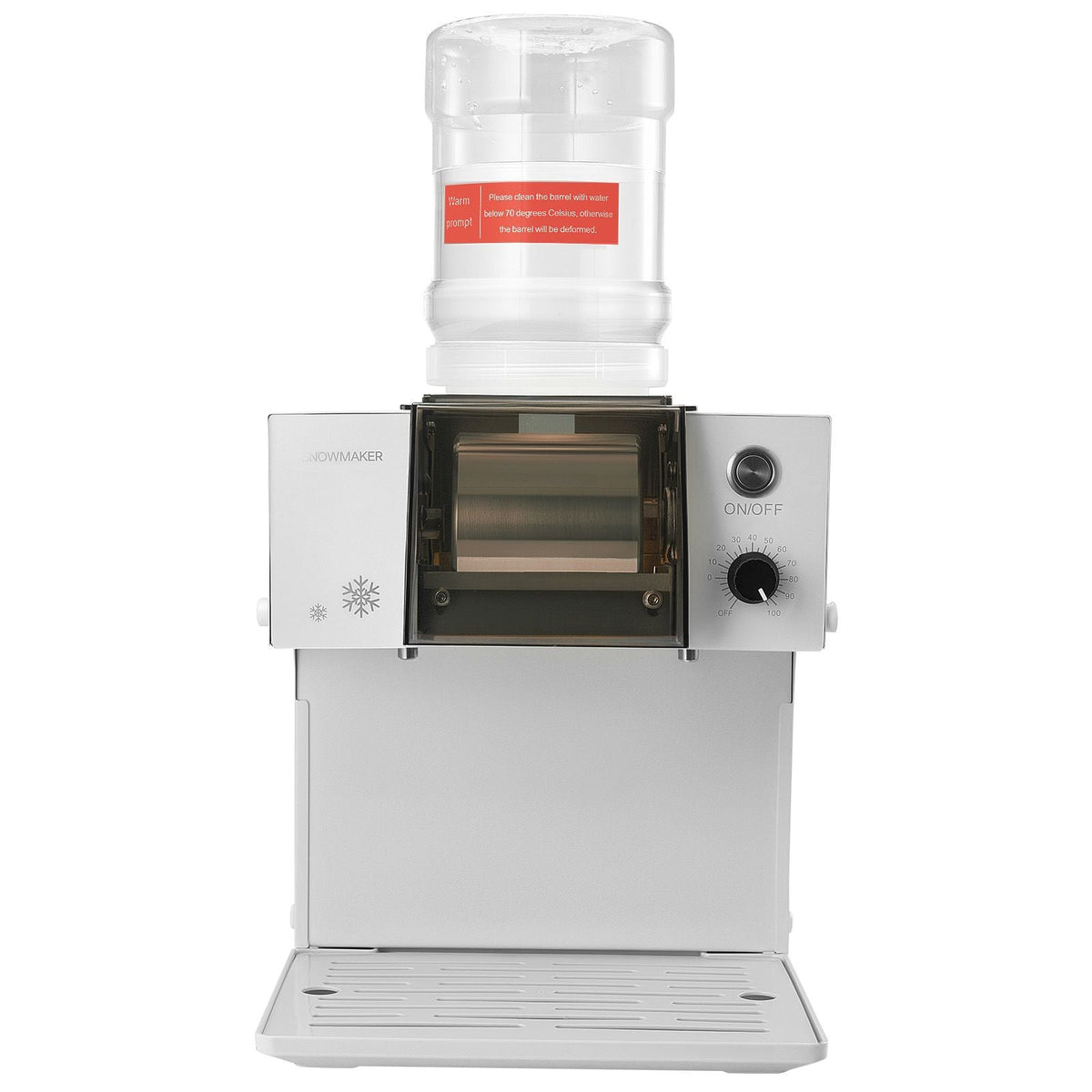 Snowflake Ice Machine, 132LBS/24H Snowflake Ice Maker, Ice-Shaver Machine with Stainless Steel Blade, Electric Snow Cone Maker with 0.48Gal Tank, 90S Fast Pre-Cooling, for Home & Small Gathering