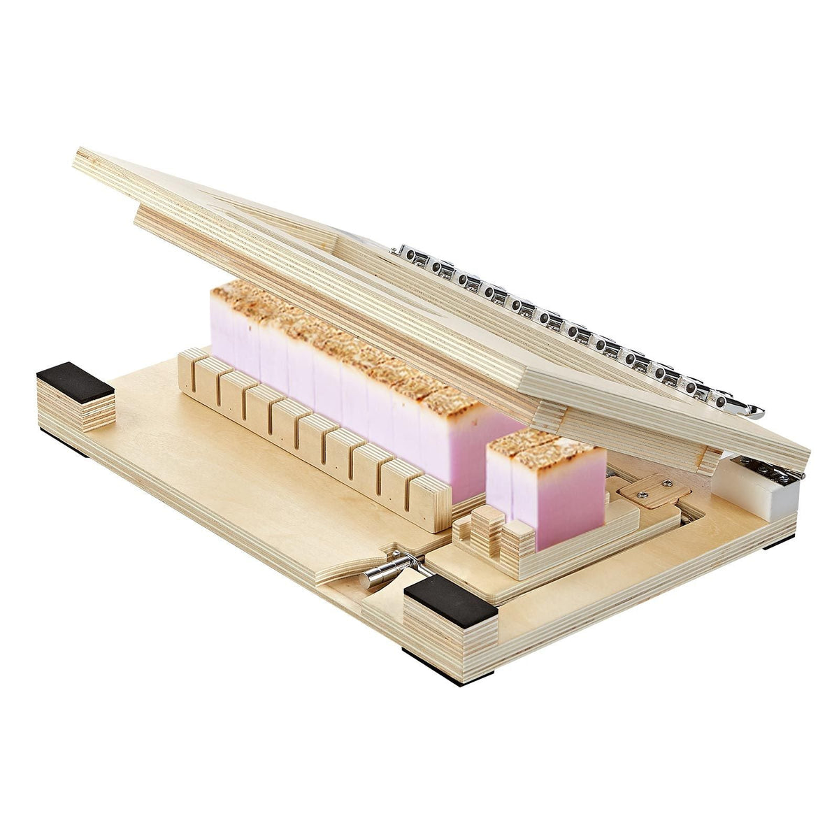 Soap Cutter, Cut 1-12 Bars, Precisely and Accurately Cut 1" Bars, Wood Frame With Stainless Steel Wire, with Extra Wires, Multi Handmade Soap Wire Cutter for Candles, DIY Making Cutting Tool