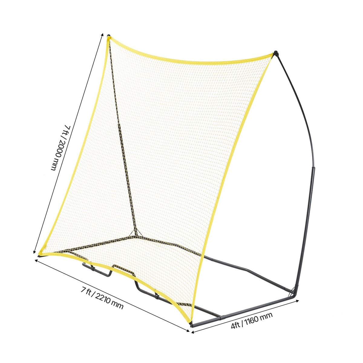 Soccer Rebounder, Portable Soccer Trainer, 7x7FT Iron & Polyester Soccer Practice Equipment, Sports Football Rebounder Wall with Portable Bag, Perfect for Team Solo Training, Passing, Volley