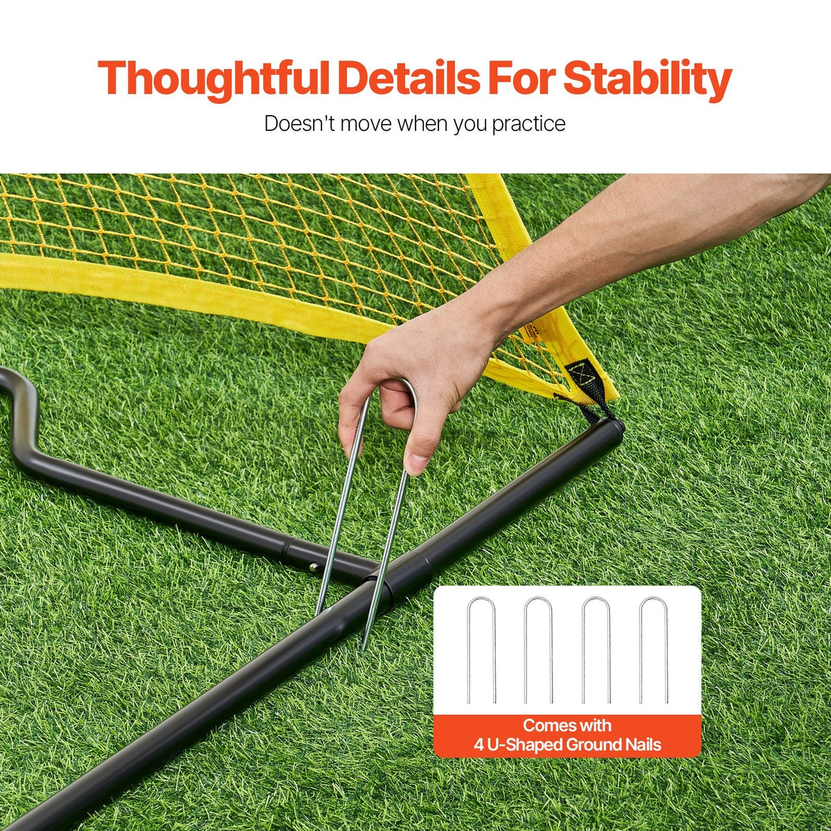 Soccer Rebounder, Portable Soccer Trainer, 7x7FT Iron & Polyester Soccer Practice Equipment, Sports Football Rebounder Wall with Portable Bag, Perfect for Team Solo Training, Passing, Volley