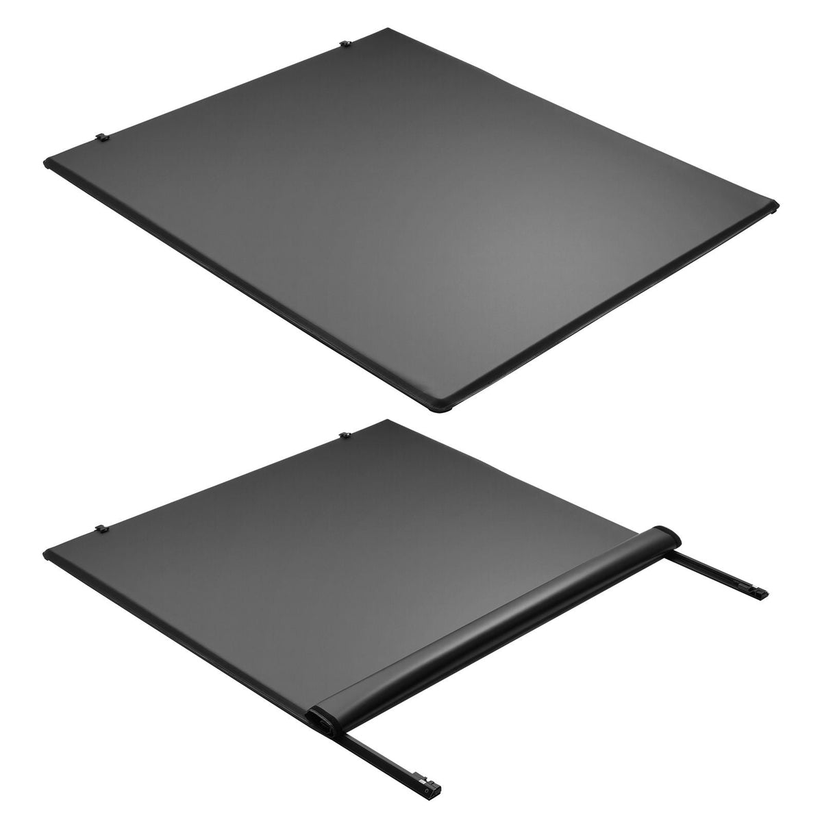 Soft Roll-Up Truck Bed Tonneau Cover, Compatible with 2019-2024 Dodge Ram 1500 Classic, 2003-2025 Ram 2500 3500, Fits 6.4 ft (6 ft 4 in/76 in) Bed, PVC Tonneau Cover with Aluminum Alloy Bars