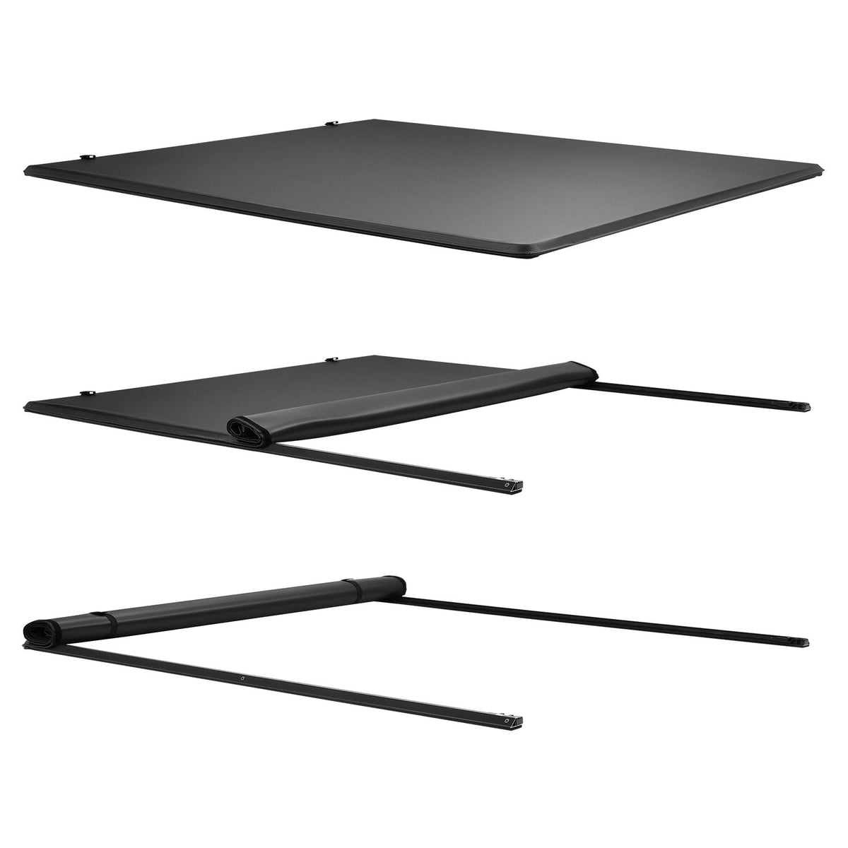 Soft Roll-Up Truck Bed Tonneau Cover, Compatible with 2019-2024 Dodge Ram 1500 Classic, 2003-2025 Ram 2500 3500, Fits 6.4 ft (6 ft 4 in/76 in) Bed, PVC Tonneau Cover with Aluminum Alloy Bars