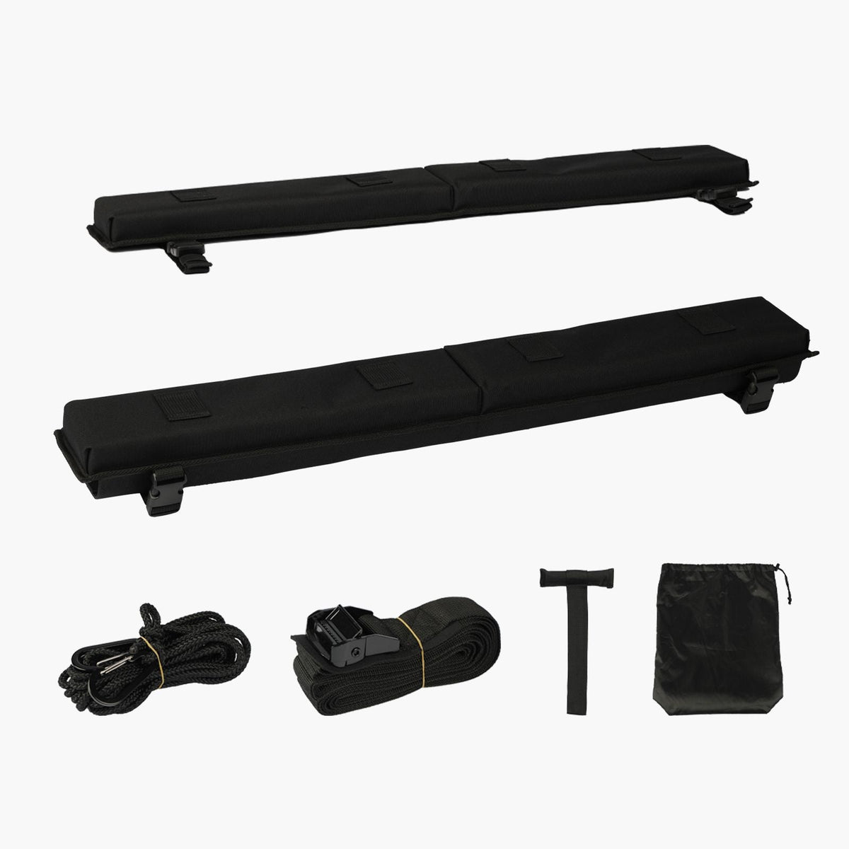 Soft Roof Rack Pads, 30" Universal Car Roof Rack Pad for Various Crossbars, 176LBS Loading Luggage Kayak Carrier with 2 Tie Down Straps, 2 Quick Loop Straps & Storage Bag for SUP Canoe Snowboard
