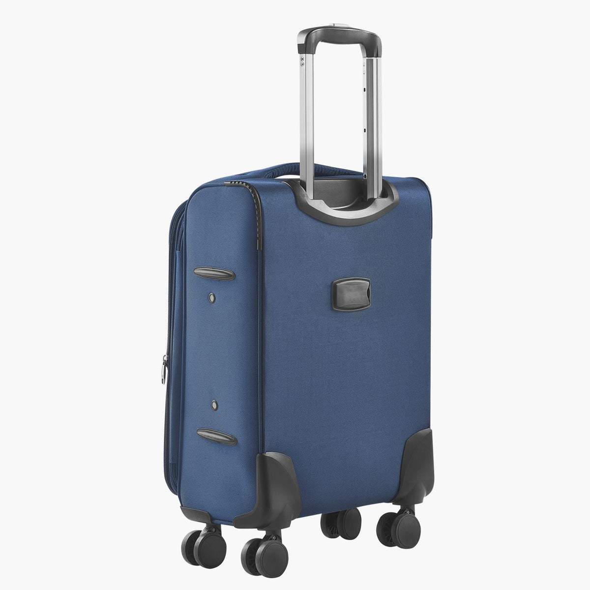 Softside Expandable Luggage with Spinner Wheels, 20-Inch Softside Carry on Luggage, Lightweight Checked Suitcase with Expandable Zippered Pocket and TSA Lock, Blue