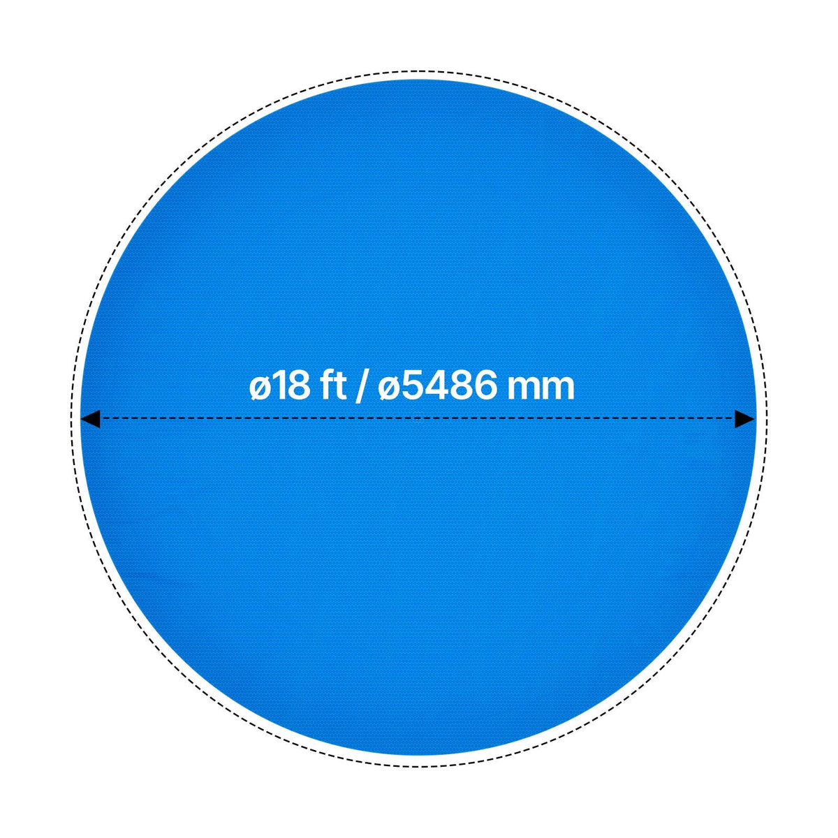 Solar Pool Cover, 18 ft Round Pool Bubble Cover, 16 Mil Pools Solar Blanket with Bubble & PE Material, Daytime Heat Absorption, Nighttime Heat Retention, Heat Retaining Solars Covers, Blue