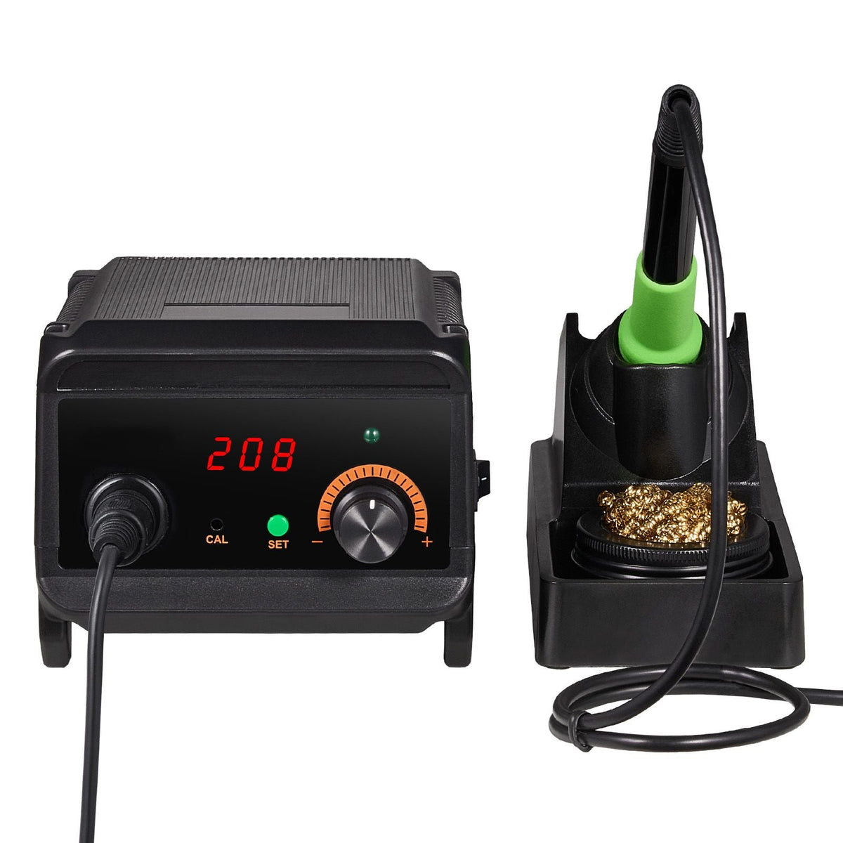 Soldering Iron Station, 75W Digital Display Soldering Station Kit, 122 - 932 F Temp Control & Built-in Transformer, Auto Standby & Sleep Mode, with 5 Soldering Tips, 10g Solder Wire, Tweezers