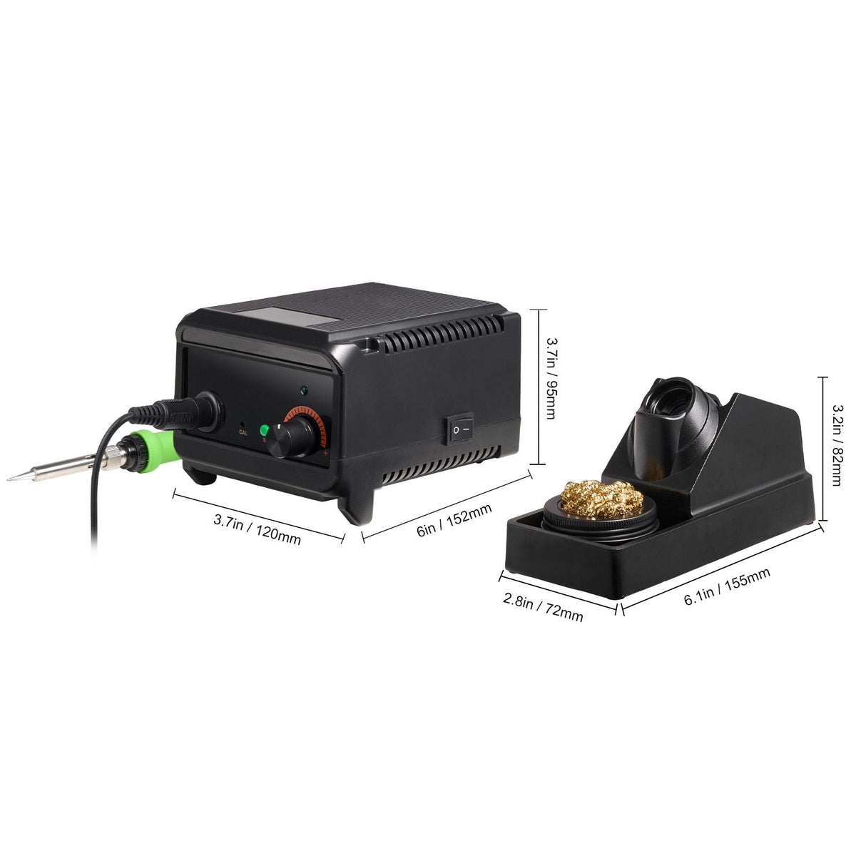 Soldering Iron Station, 75W Digital Display Soldering Station Kit, 122 - 932 F Temp Control & Built-in Transformer, Auto Standby & Sleep Mode, with 5 Soldering Tips, 10g Solder Wire, Tweezers