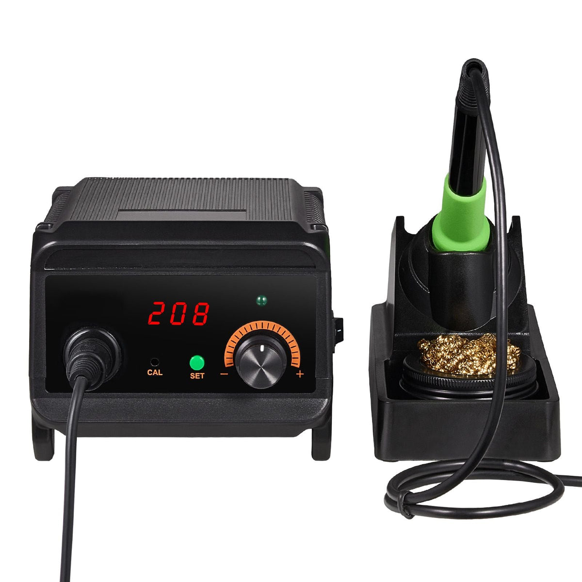 Soldering Iron Station, 75W Digital Display Soldering Station Kit, 122 - 932 F Temp Control & Built-in Transformer, Auto Standby & Sleep Mode, with 5 Soldering Tips, 10g Solder Wire, Tweezers