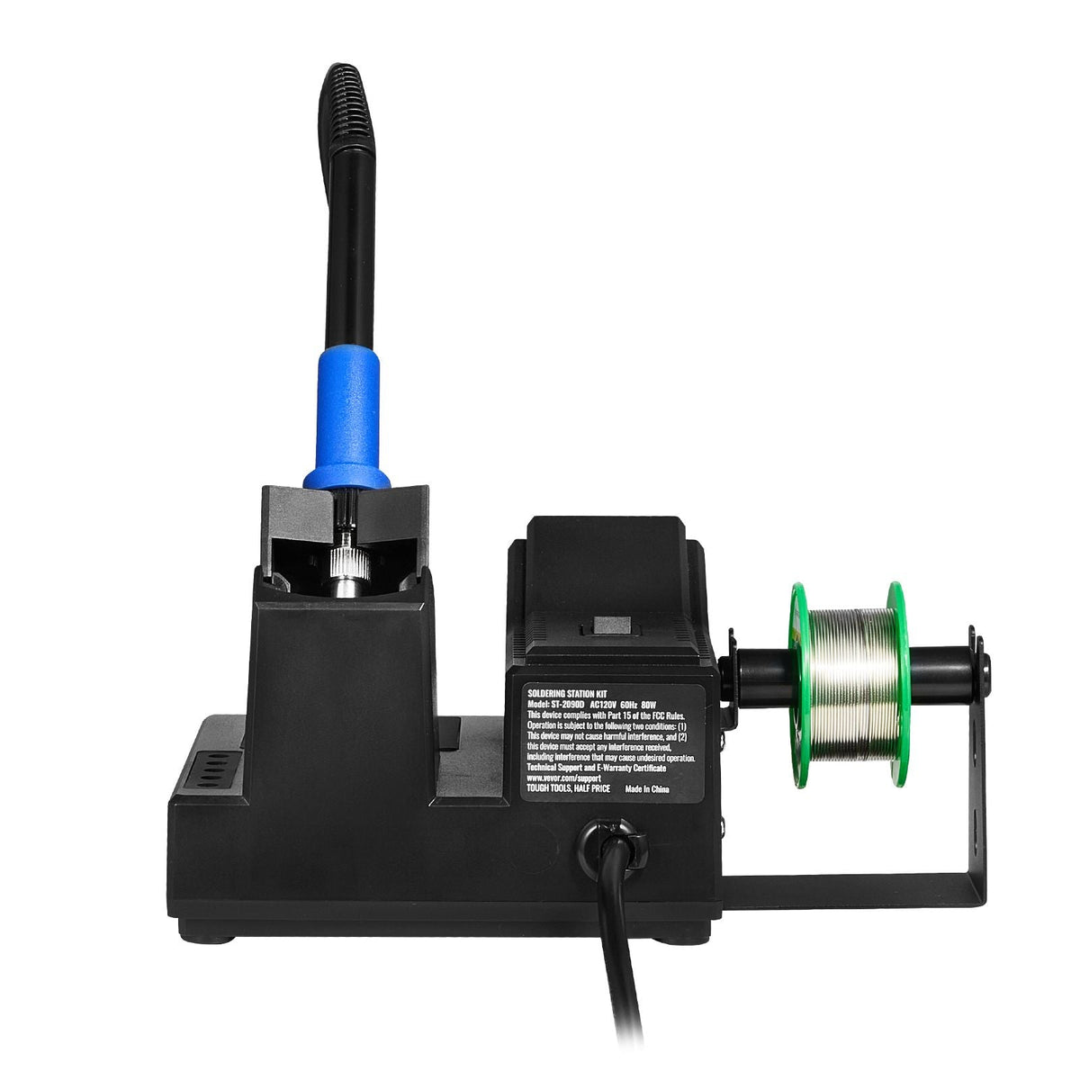 Soldering Iron Station, 80W Digital Display Soldering Station Kit with 5 Soldering Tips, 30g Solder Wire, Solder Sucker, Tweezer, Tip Cleaner, Auto Standby & Sleep Mode, C/F Conversion