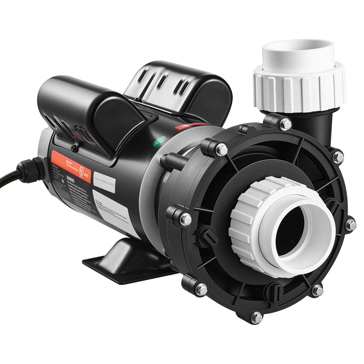 SPA Pump 2.5HP Hot Tub Pump 2 Speed 48 Frame with 1.5" & 2" Port, 230V, 175 GPM High Speed & 66 GPM Low Speed, 90° Rotational Interface, SPA Bath Water Circulation, Compatible with OEM Models
