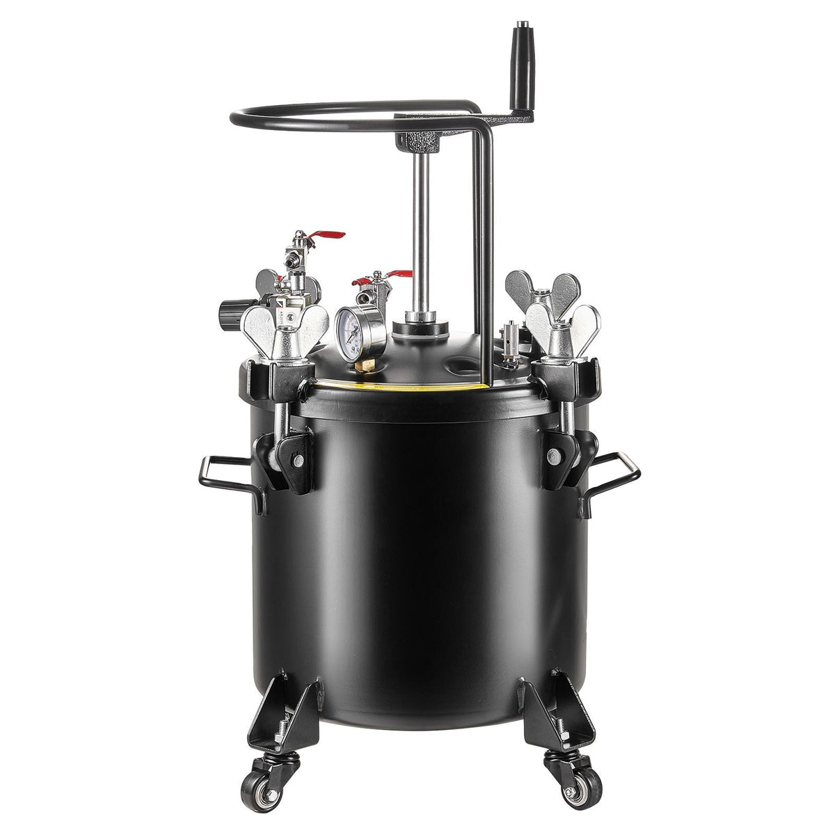 Spray Paint Pressure Pot, 20L/5gal Pressure Pot Tank, 70 psi Adjustale Pressure, Steel Pressure Pot Paint Tank with Casters and Leak Repair Sealant, for Home Decor and Industry Painting