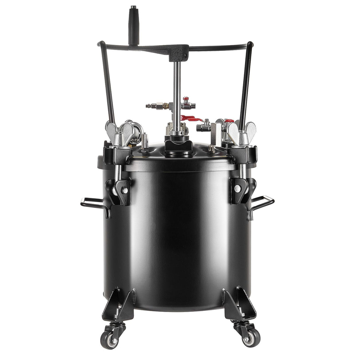 Spray Paint Pressure Pot, 20L/5gal Pressure Pot Tank, 70 psi Adjustale Pressure, Steel Pressure Pot Paint Tank with Casters and Leak Repair Sealant, for Home Decor and Industry Painting