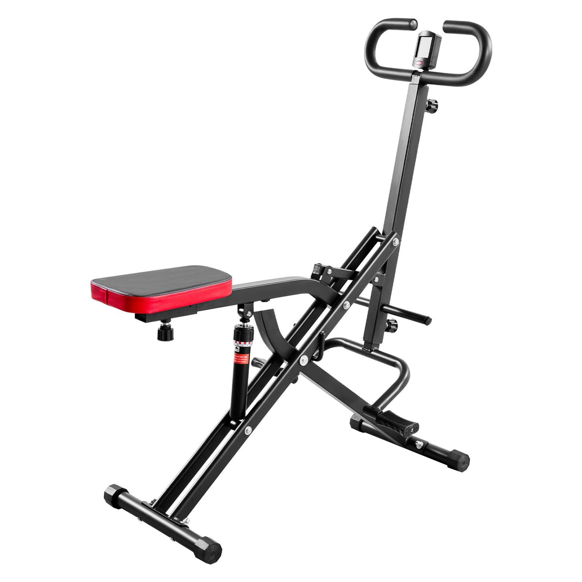 Squat Machine, Deep Squat Rowing Machine for Home, Easy Setup & Foldable Exercise Equipment, Glute Trainer Machine with 12-Gear Adjustable Resistance, Glutes & Leg Home Workout Machine, Black
