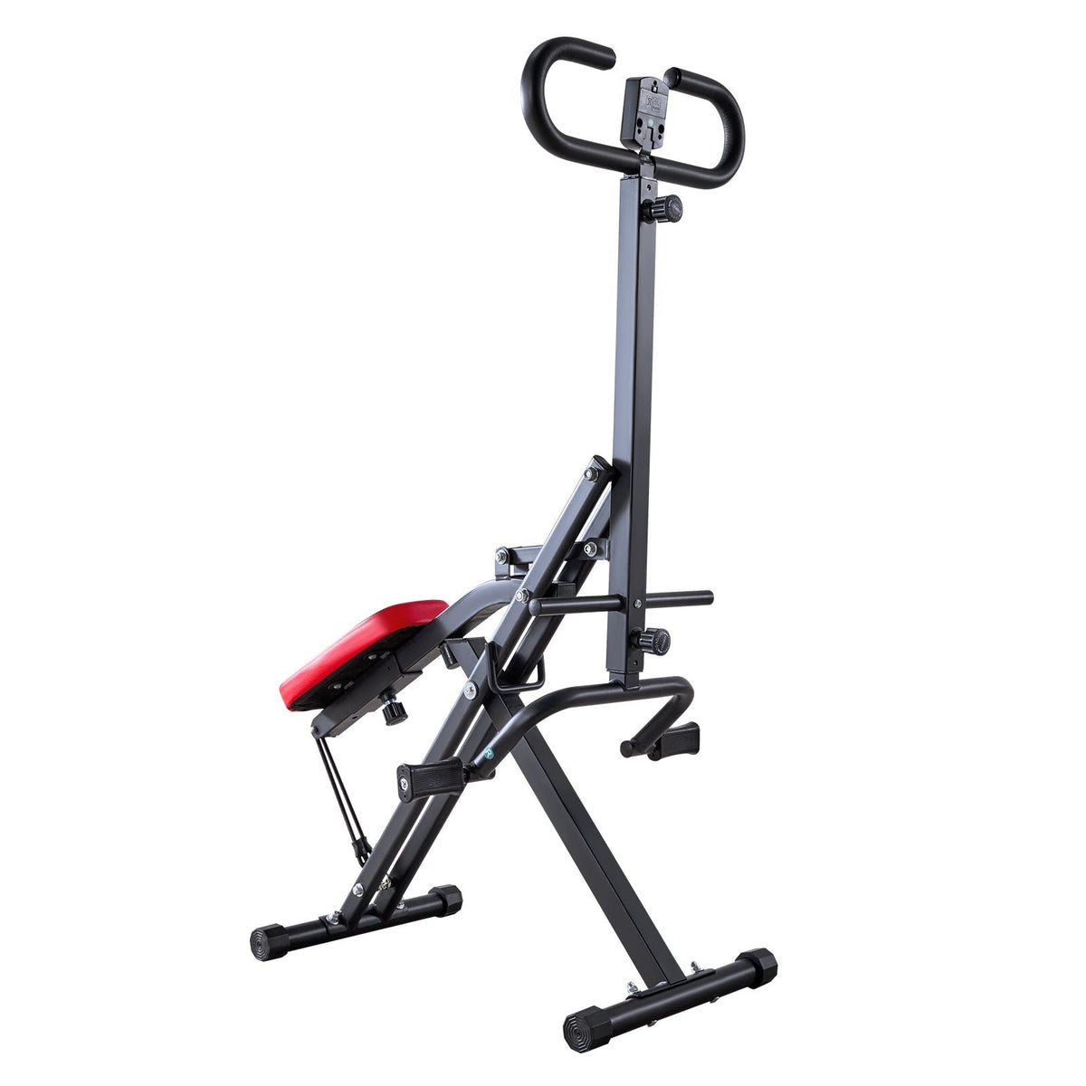 Squat Machine, Deep Squat Rowing Machine for Home, Easy Setup & Foldable Exercise Equipment, Glute Trainer Machine with 2 High-Strength Resistance Bands, Glutes & Leg Home Workout Machine, Black