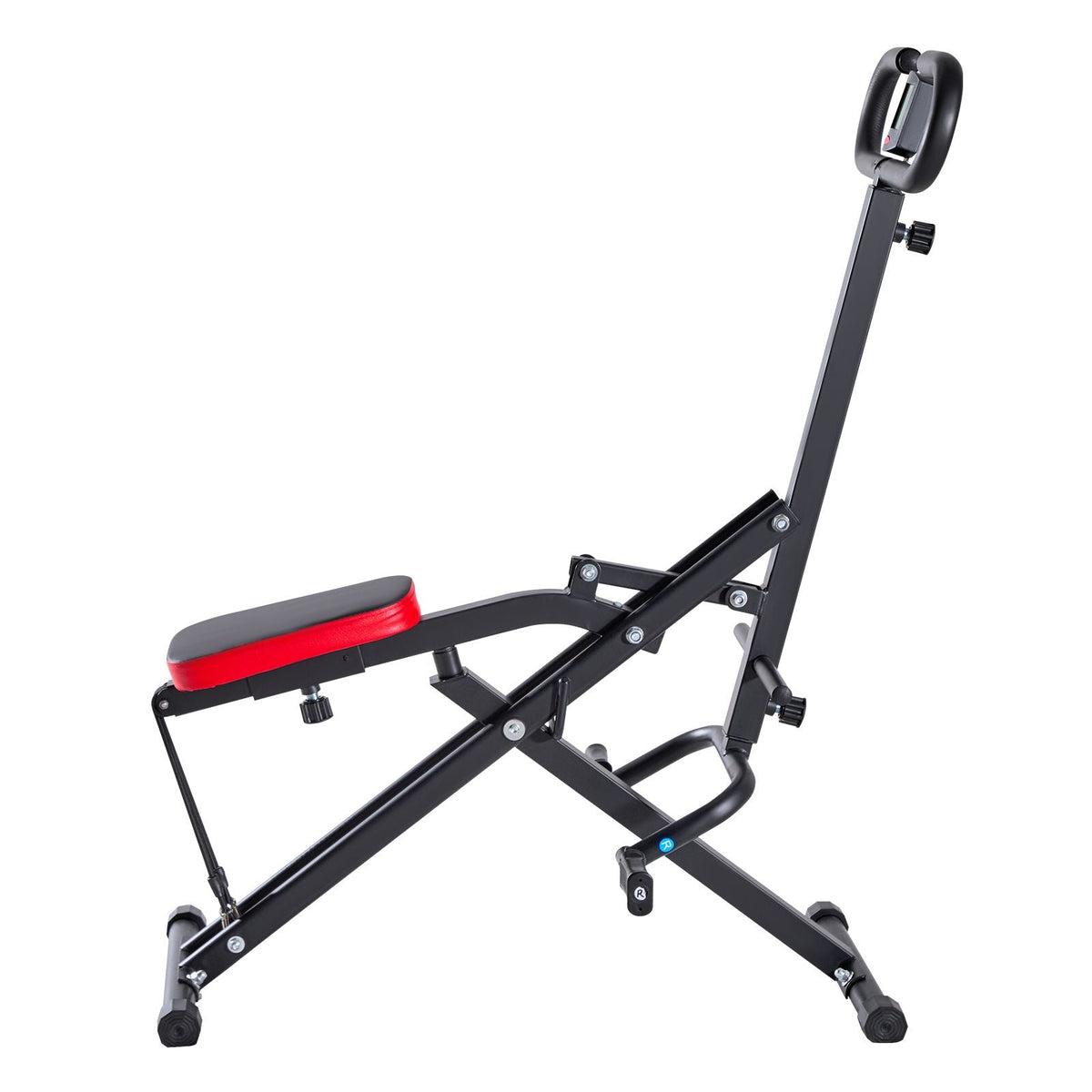 Squat Machine, Deep Squat Rowing Machine for Home, Easy Setup & Foldable Exercise Equipment, Glute Trainer Machine with 2 High-Strength Resistance Bands, Glutes & Leg Home Workout Machine, Black