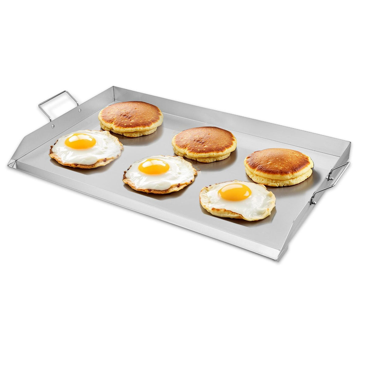 Stainless Steel Griddle, 36x22 inch Universal Flat Top Rectangular Plate, Gas Grill Griddle for BBQ Grill, Teppanyaki, Portable Family Cookware with Handle, for Camping Tailgating Party