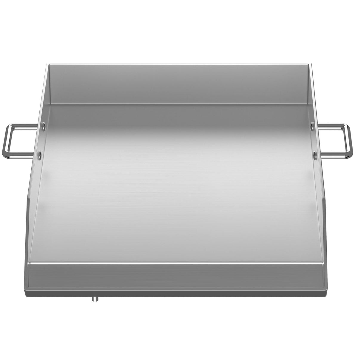 Stainless Steel Griddle,18" X 16" Universal Flat Top Rectangular Plate, BBQ Charcoal/Gas Grill with 2 Handles and Grease Groove with Hole, Grills for Camping, Tailgating and Parties