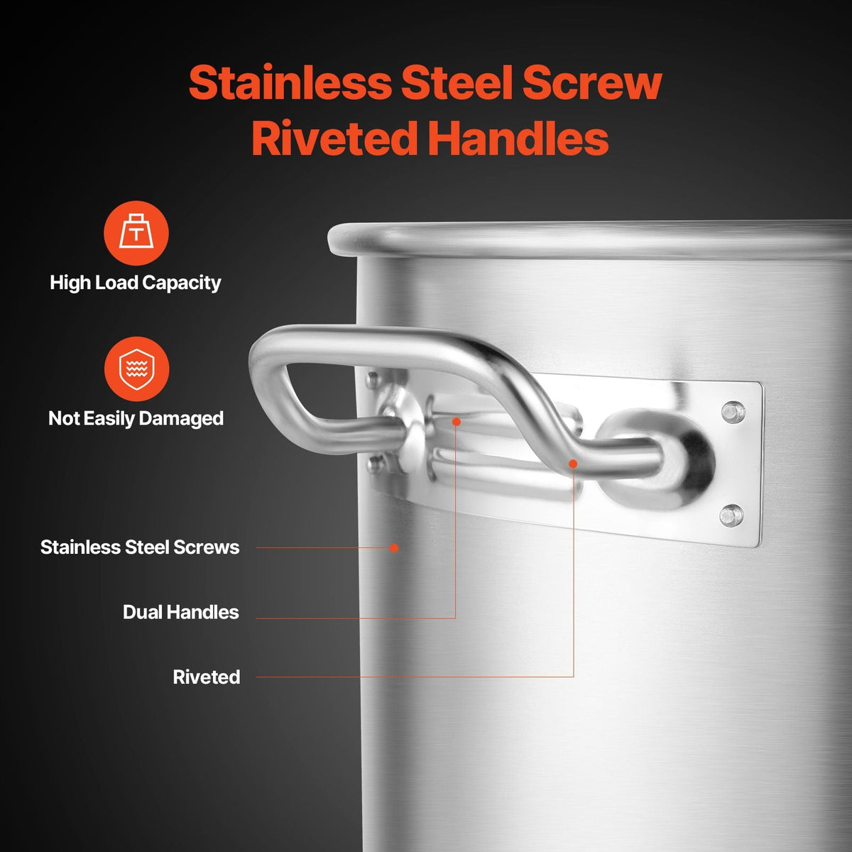 Stainless Steel Stockpot, 100 Quart Large Cooking Pots, Cookware Sauce Pot with Basket, Lid, and Handle, Heavy Duty Commercial Grade Stock Pot, Sanding Treatment, for Large Groups Events Silver