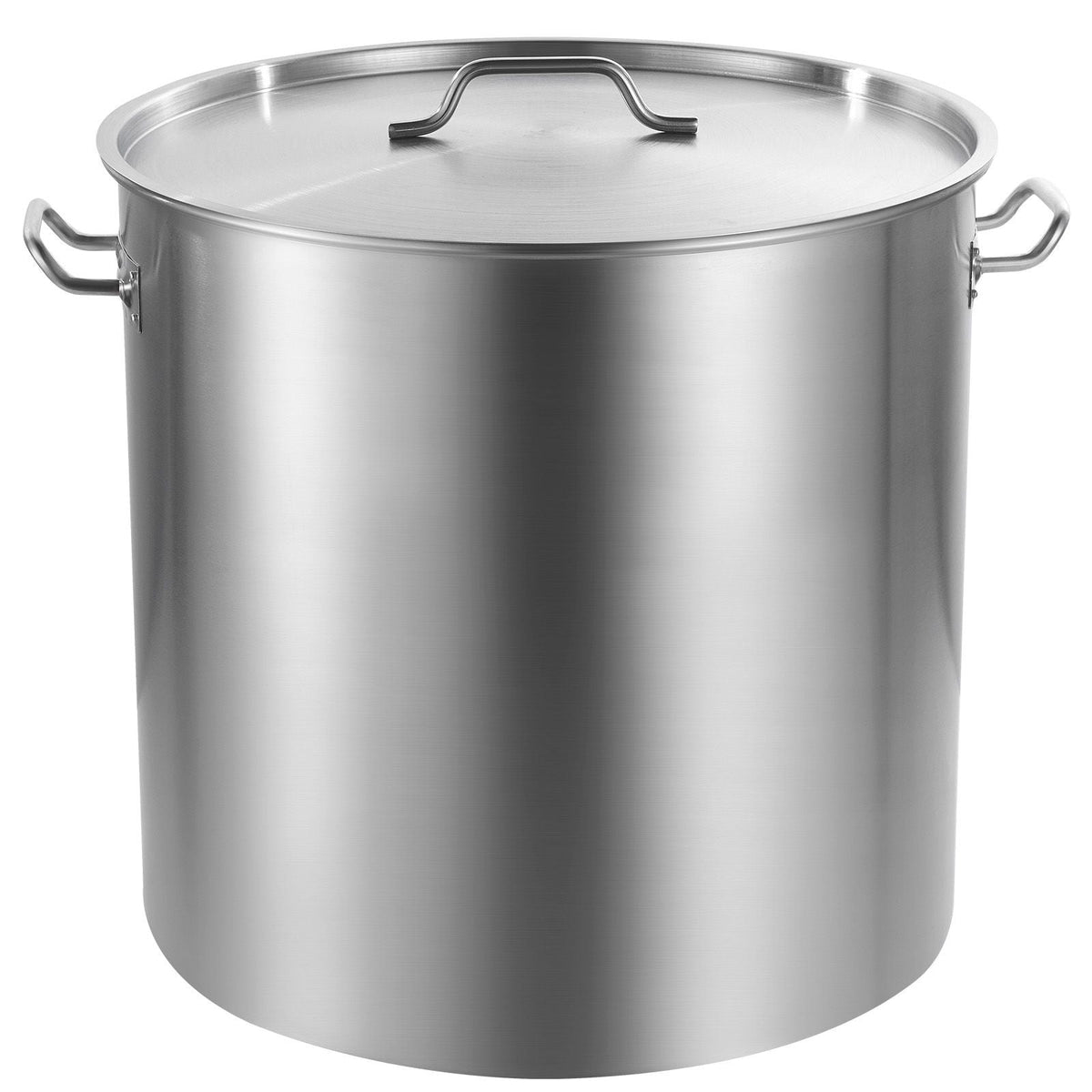 Stainless Steel Stockpot, 100 Quart Large Cooking Pots, Cookware Sauce Pot with Basket, Lid, and Handle, Heavy Duty Commercial Grade Stock Pot, Sanding Treatment, for Large Groups Events Silver