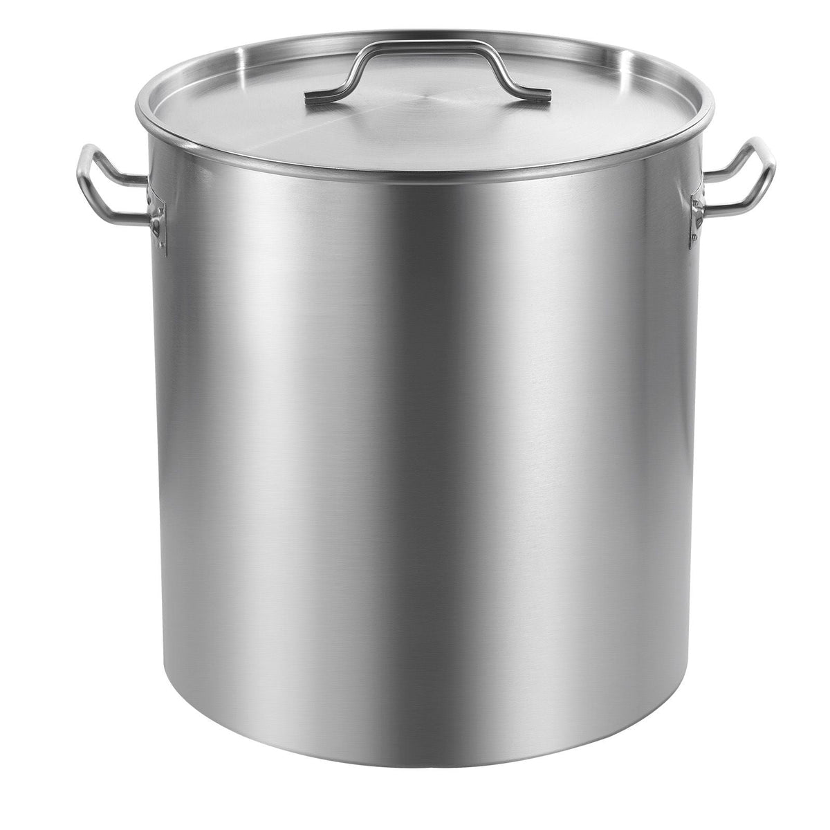 Stainless Steel Stockpot, 54L Large Cooking Pots, Cookware Sauce Pot with Basket, Lid, and Handle, Heavy Duty Commercial Grade Stock Pot, Sanding Treatment, for Large Groups Events Silver