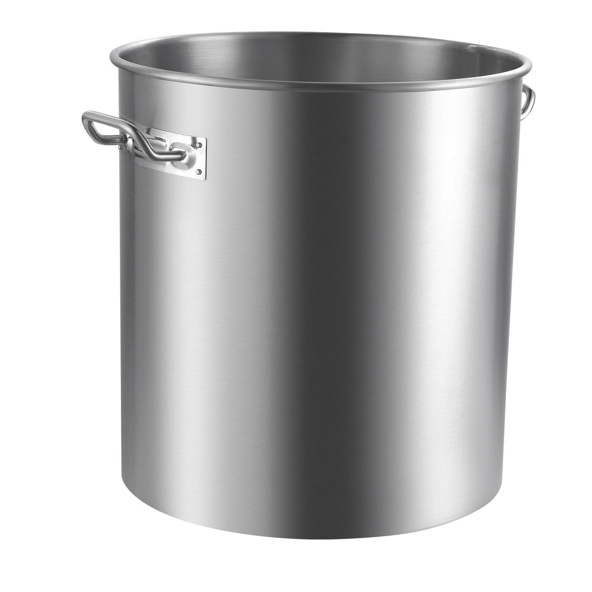Stainless Steel Stockpot, 54L Large Cooking Pots, Cookware Sauce Pot with Basket, Lid, and Handle, Heavy Duty Commercial Grade Stock Pot, Sanding Treatment, for Large Groups Events Silver