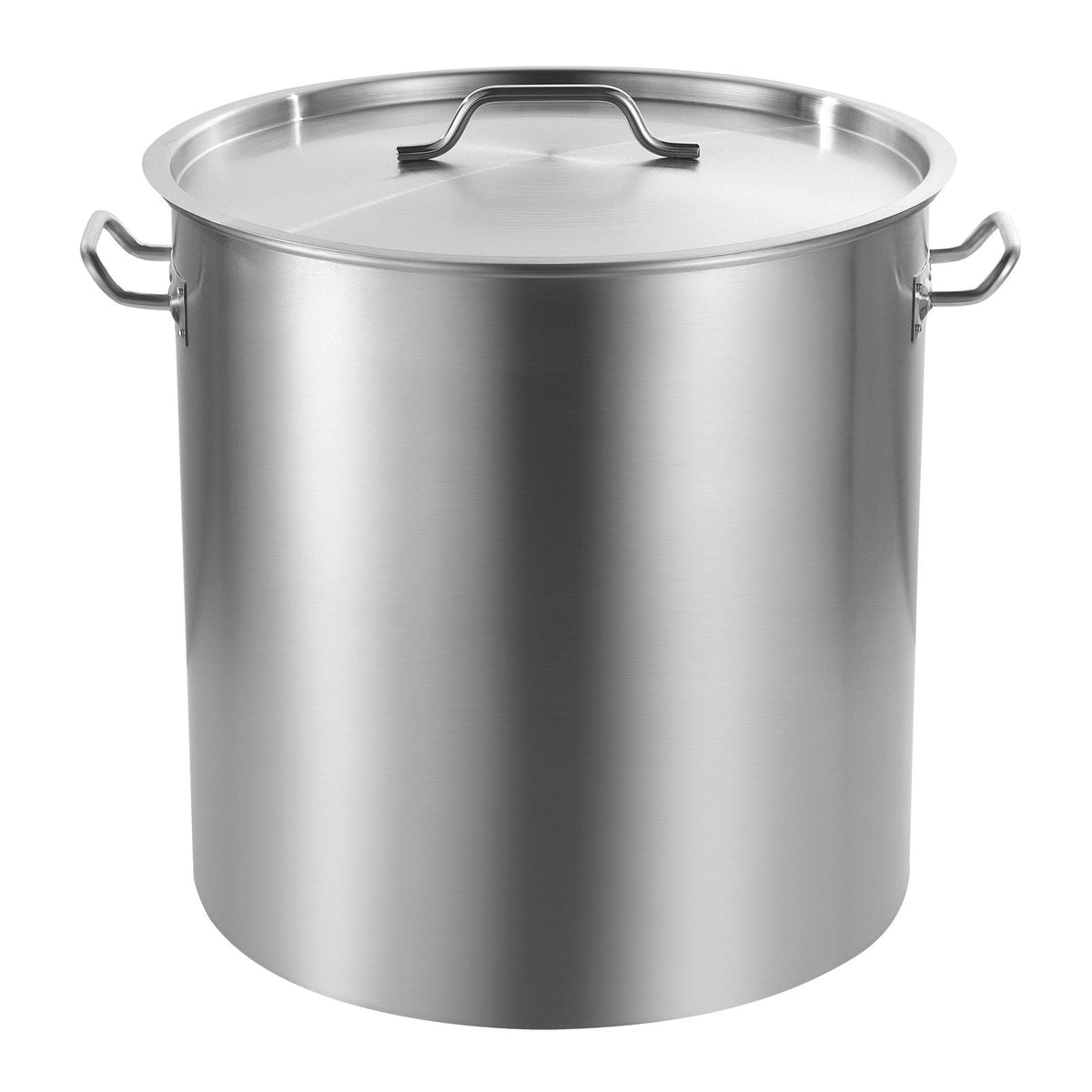 Stainless Steel Stockpot, 84 Quart Large Cooking Pots, Cookware Sauce Pot with Basket, Lid, and Handle, Heavy Duty Commercial Grade Stock Pot, Sanding Treatment, for Large Groups Events Silver
