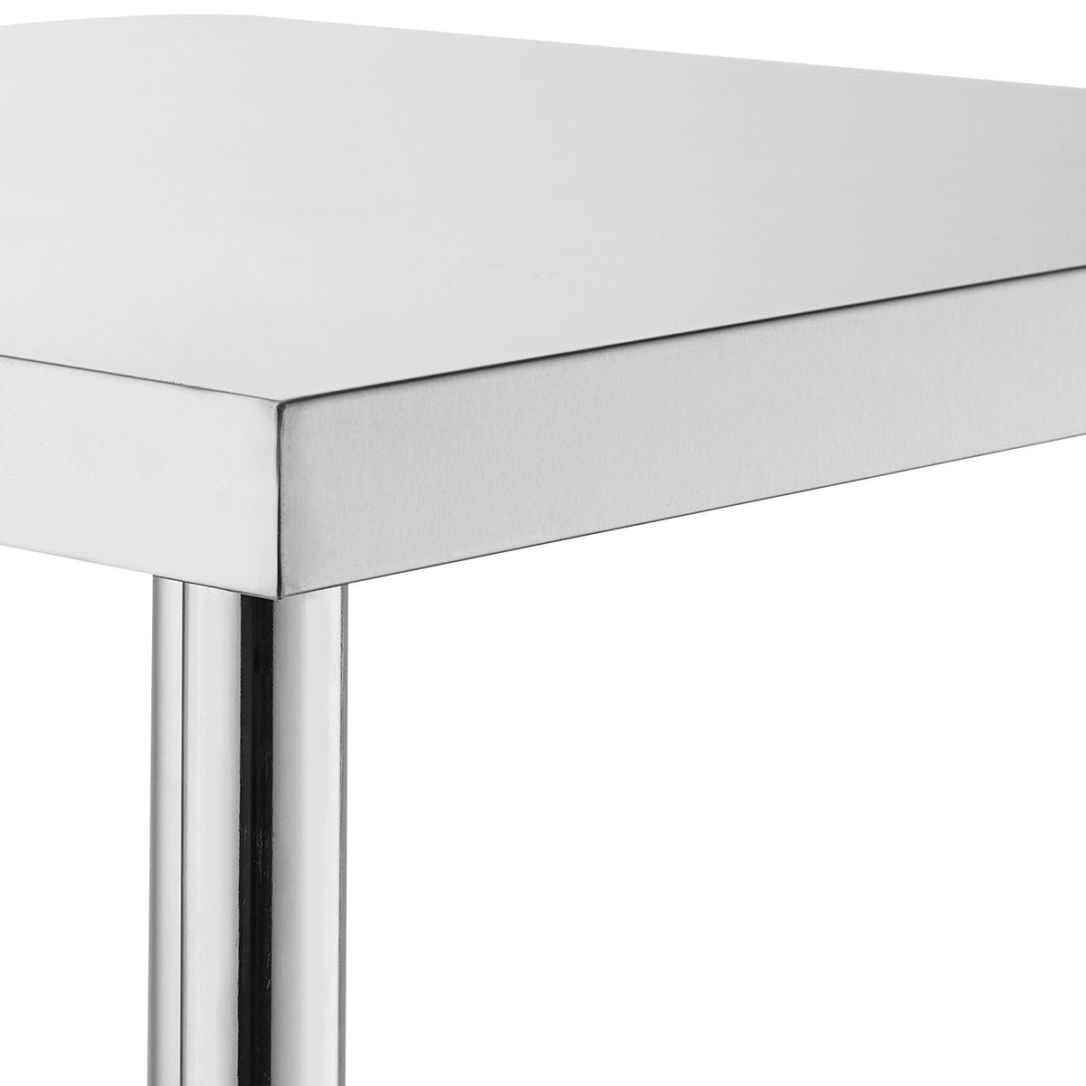 Stainless Steel Work Table 12 x 24 x 34 Inch, 700 LBS Load Capacity with 4 Wheels, 3 Adjustable Height Levels, Heavy Duty Food Prep Worktable for Commercial Kitchen Restaurant, Silver