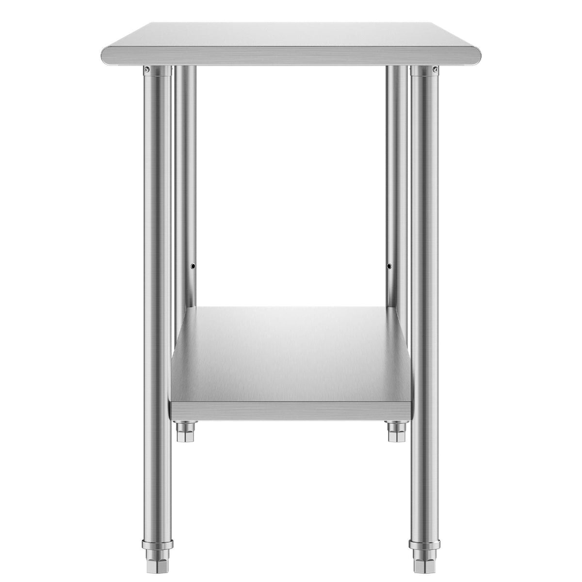 Stainless Steel Work Table, 24x72 Inch Food Prep Table, Commercial Kitchen Workstation with Adjustable Undershelf, Metal Heavy Duty Utility Worktable, for Restaurant Home Hotel Garage Outdoor