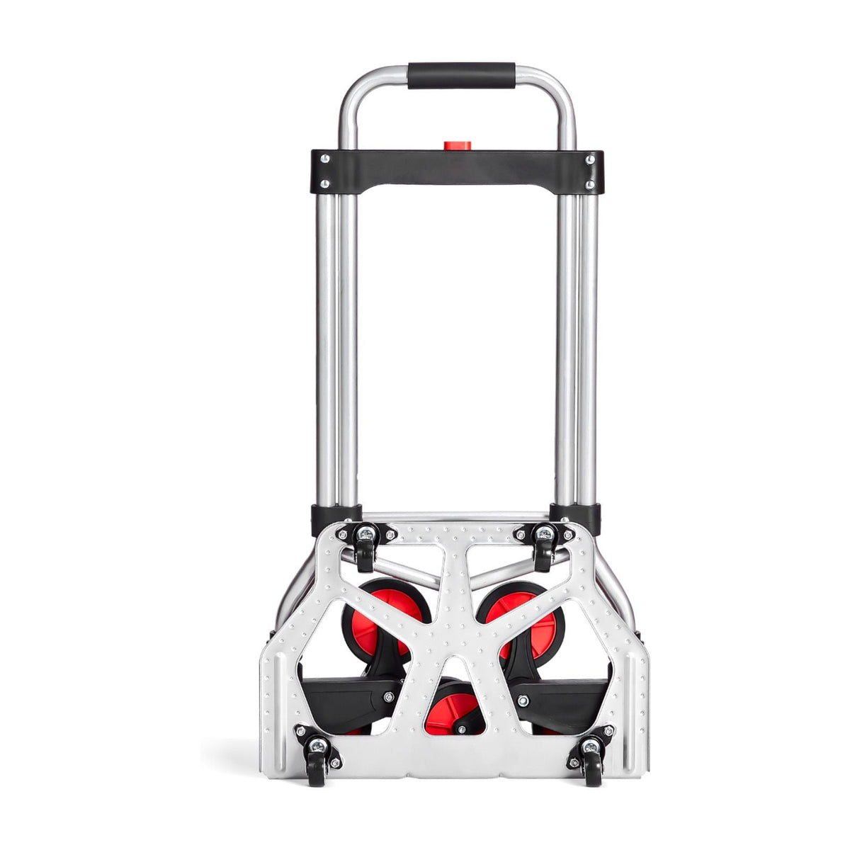 Stair Climbing Cart, 260 lbs Capacity Stair Climber Hand Truck and Dolly, Heavy-Duty Folding Trolley Cart with Telescoping Handle, 10 Wheels & 2 Elastic Ropes for Home Shopping Moving Warehouse
