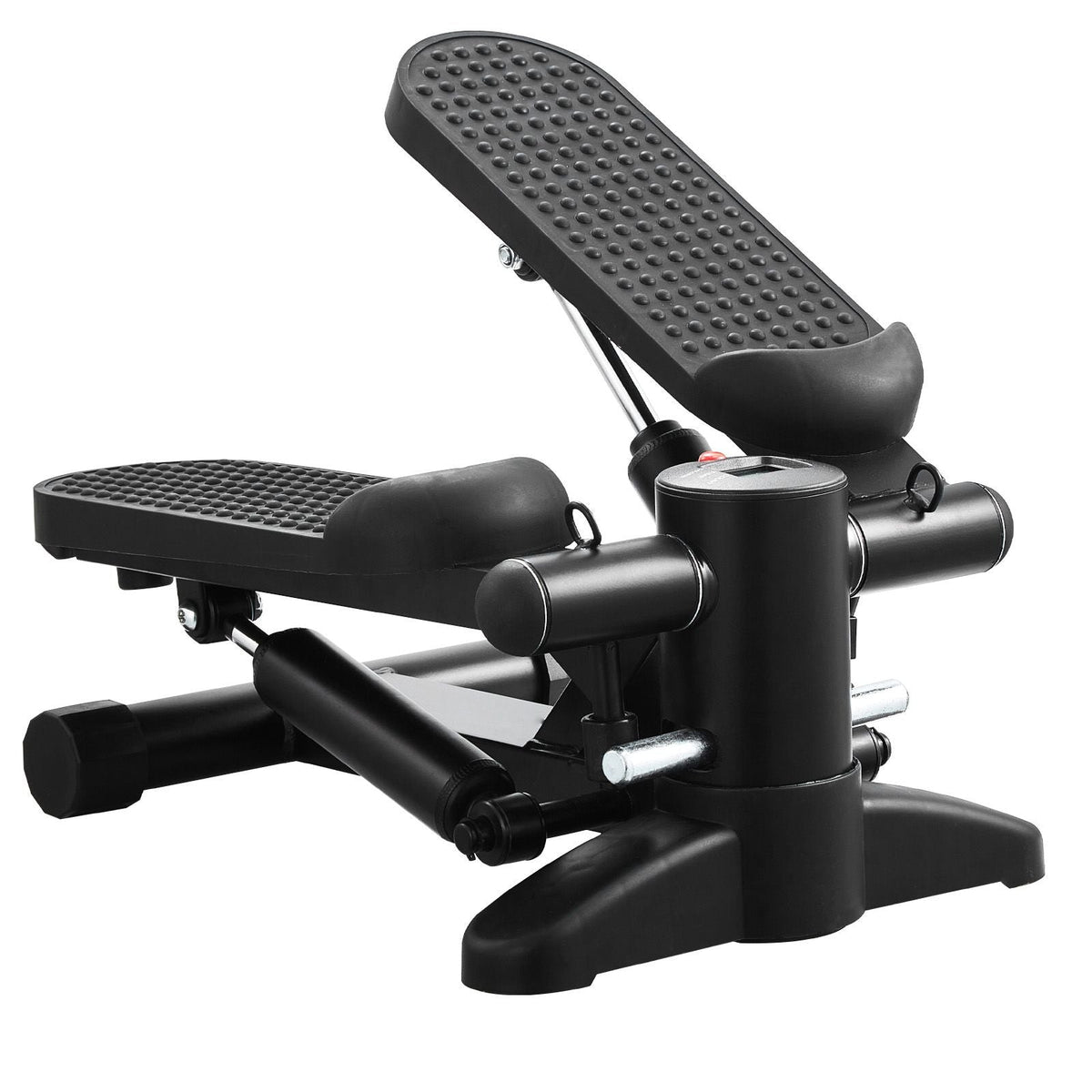 Stair Stepper, Mini Stepper for Exercise at Home, Hydraulic Fitness Stepper with Resistance Bands, Full Body Workout Cardio Equipment, Stair Climber with LCD Monitor, 330LBS Load Capacity