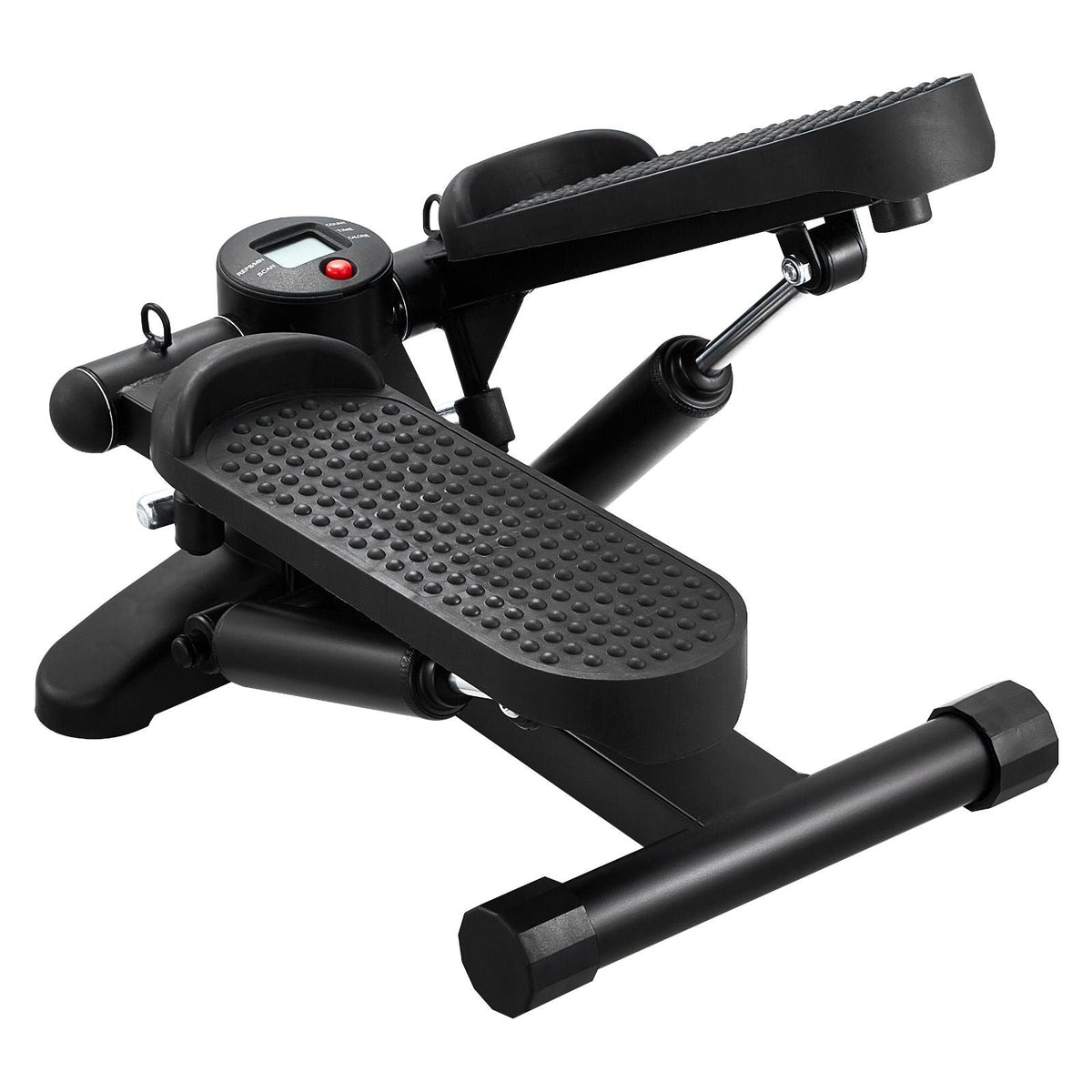 Stair Stepper, Mini Stepper for Exercise at Home, Hydraulic Fitness Stepper with Resistance Bands, Full Body Workout Cardio Equipment, Stair Climber with LCD Monitor, 330LBS Load Capacity