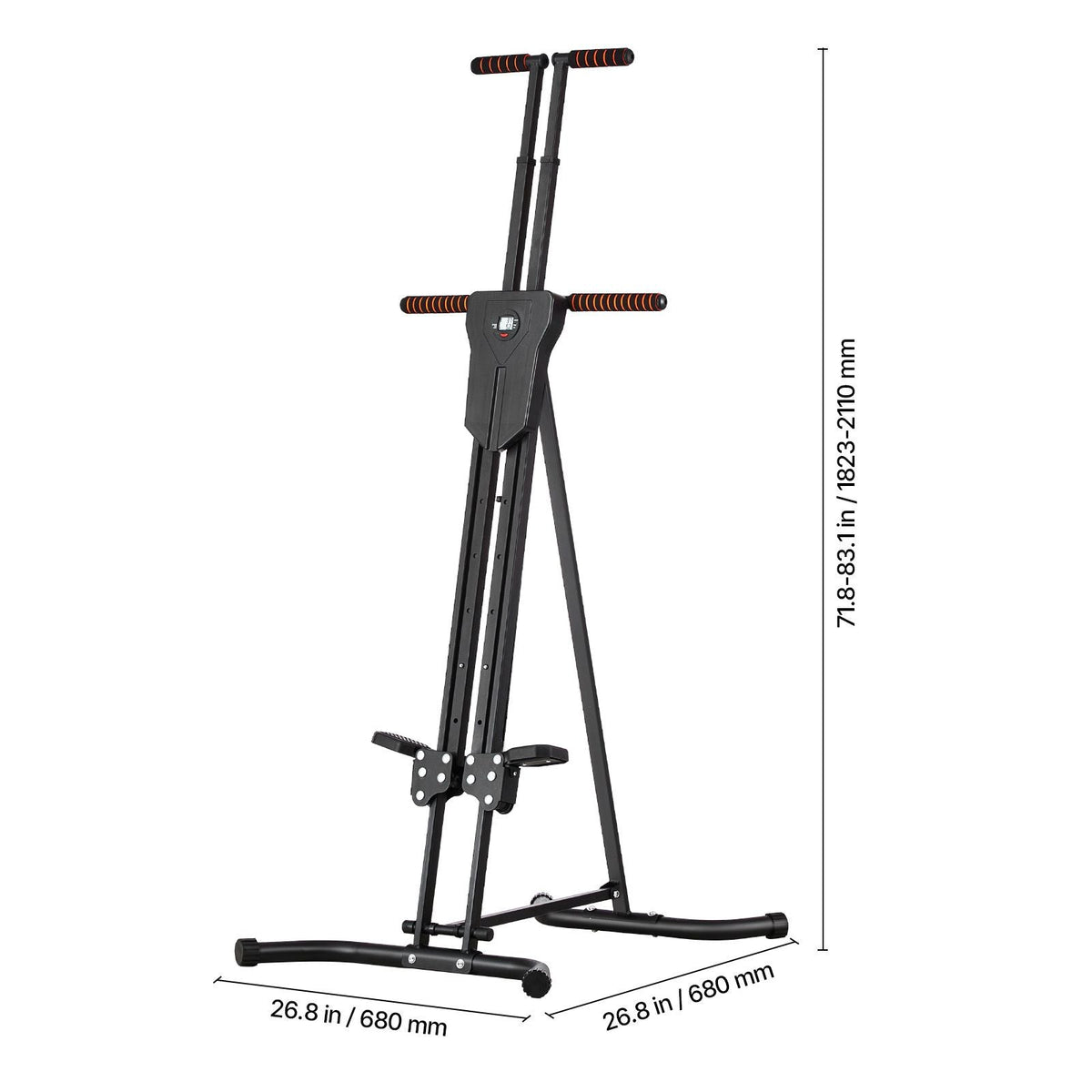 Stair Stepper, Step Range Exercise Machine, Vertical Climber for Home Gym Exercise, Compact Folding Cardio Climber, Full-Body Workout Climber with Height Adjustable Handlebar, Non-Slip Pedal