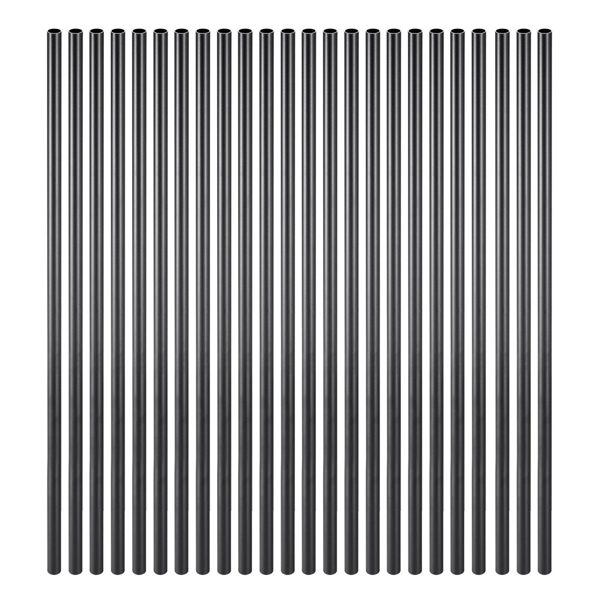 Staircase Balusters 51 Pack, 32 In Aluminum Stair Balusters, 3/4 Inch Water-Proof Round Metal Spindle Railing, Hollow Deck Railing with Rail Caps & Screws for Stairs, Porch, Patio, Matte Black
